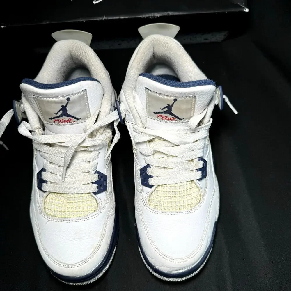 Size 7 - Nike Air Jordan 4 Retro GS Midnight Navy Men's Shoes